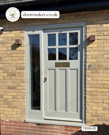 1930s style front door RAL 7038 agate grey